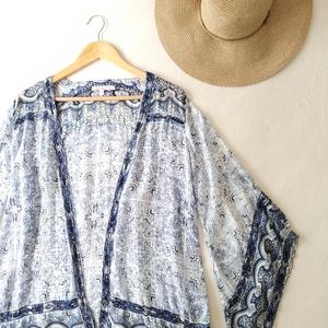 Calypso St Barth Open Front Paisley Beaded "Amantha Jacket" SIZE Extra Small